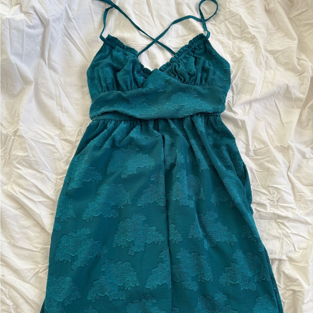 Teal Strappy Dress
